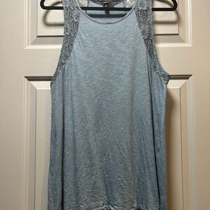 Torrid Blue Lace Trim Tank Top